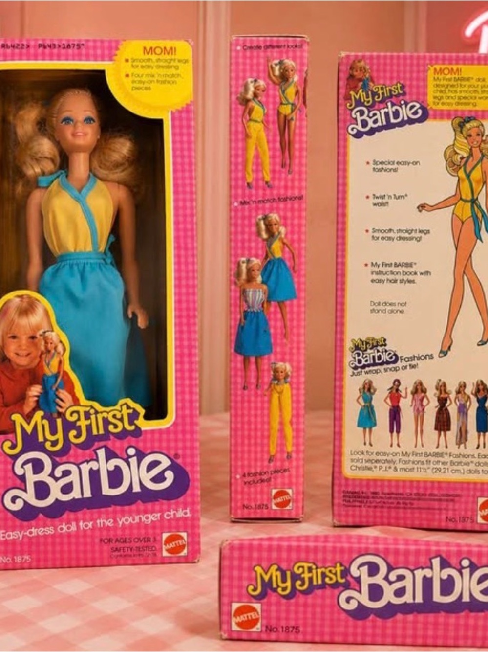 Mattel My First Barbie in Yellow & Blue Easy-Dress Outfit